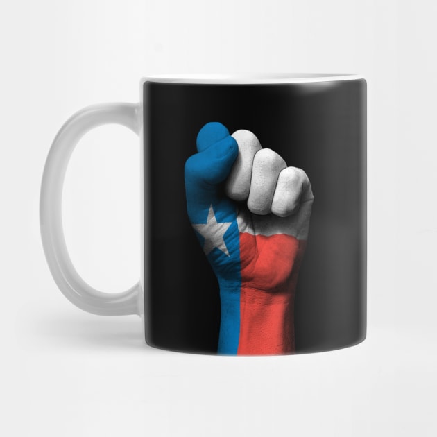 Flag of Texas on a Raised Clenched Fist by jeffbartels